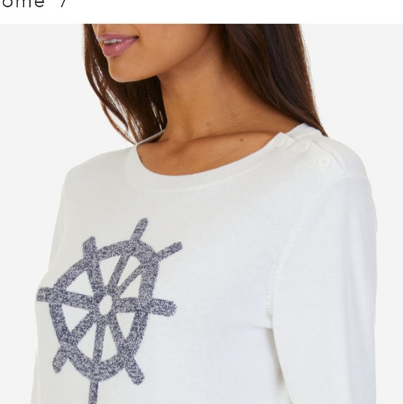 Nautica LONG SLEEVE SHIP'S WHEEL INTARSIA SWEATER - Picture 5 of 5